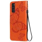 For Huawei Enjoy Z 3D Butterflies Embossing Pattern Horizontal Flip Leather Case with Holder & Card Slot & Wallet & Lanyard(Orange) - 3