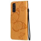 For Huawei Enjoy Z 3D Butterflies Embossing Pattern Horizontal Flip Leather Case with Holder & Card Slot & Wallet & Lanyard(Yellow) - 3