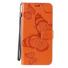 For Huawei Honor X10 3D Butterflies Embossing Pattern Horizontal Flip Leather Case with Holder & Card Slot & Wallet & Lanyard(Orange) - 2