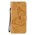 For Huawei Honor X10 3D Butterflies Embossing Pattern Horizontal Flip Leather Case with Holder & Card Slot & Wallet & Lanyard(Yellow) - 2