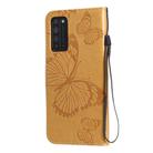 For Huawei Honor X10 3D Butterflies Embossing Pattern Horizontal Flip Leather Case with Holder & Card Slot & Wallet & Lanyard(Yellow) - 3