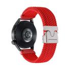 20mm Snap Button Nylon Braided Watch Band(Red) - 1