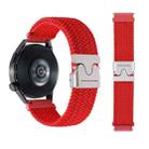20mm Snap Button Nylon Braided Watch Band(Red) - 2