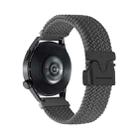 20mm Snap Button Nylon Braided Watch Band(Grey) - 1