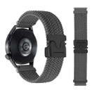 20mm Snap Button Nylon Braided Watch Band(Grey) - 2