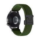 20mm Snap Button Nylon Braided Watch Band(Green) - 1