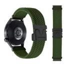 20mm Snap Button Nylon Braided Watch Band(Green) - 2