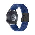 20mm Snap Button Nylon Braided Watch Band(Blue) - 1