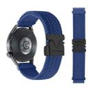 20mm Snap Button Nylon Braided Watch Band(Blue) - 2