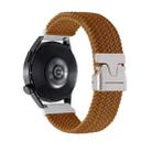 20mm Snap Button Nylon Braided Watch Band(Coffee) - 1