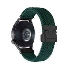20mm Snap Button Nylon Braided Watch Band(Jungle Green) - 1