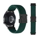 20mm Snap Button Nylon Braided Watch Band(Jungle Green) - 2