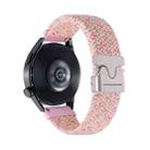 20mm Snap Button Nylon Braided Watch Band(Starlight Pink) - 1