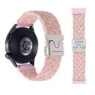 20mm Snap Button Nylon Braided Watch Band(Starlight Pink) - 2