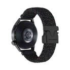 20mm Snap Button Nylon Braided Watch Band(Starlight Black) - 1