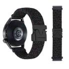 20mm Snap Button Nylon Braided Watch Band(Starlight Black) - 2