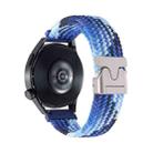 20mm Snap Button Nylon Braided Watch Band(Colorful Blue) - 1