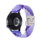 20mm Snap Button Nylon Braided Watch Band(Colorful Purple) - 1