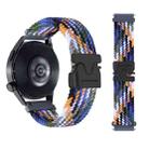 20mm Snap Button Nylon Braided Watch Band(Denim) - 2