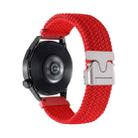 22mm Snap Button Nylon Braided Watch Band(Red) - 1