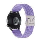 22mm Snap Button Nylon Braided Watch Band(Lilac) - 1