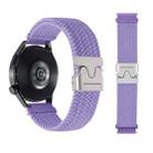 22mm Snap Button Nylon Braided Watch Band(Lilac) - 2