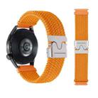 22mm Snap Button Nylon Braided Watch Band(Orange) - 2