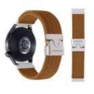 22mm Snap Button Nylon Braided Watch Band(Coffee) - 2