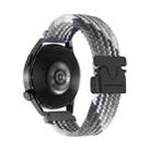 22mm Snap Button Nylon Braided Watch Band(Colorful Black) - 1