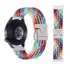22mm Snap Button Nylon Braided Watch Band(Official Rainbow) - 2