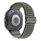 For Samsung Galaxy Watch Ultra 47mm Wave Pattern Nylon Braided Watch Band(Army Green) - 2