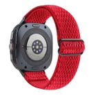 For Samsung Galaxy Watch Ultra 47mm Wave Pattern Nylon Braided Watch Band(Red) - 2