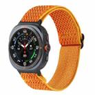 For Samsung Galaxy Watch Ultra 47mm Wave Pattern Nylon Braided Watch Band(Orange) - 1