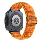 For Samsung Galaxy Watch Ultra 47mm Wave Pattern Nylon Braided Watch Band(Orange) - 2