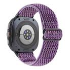 For Samsung Galaxy Watch Ultra 47mm Wave Pattern Nylon Braided Watch Band(Lilac) - 2