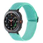 For Samsung Galaxy Watch Ultra 47mm Wave Pattern Nylon Braided Watch Band(Mint Green) - 1