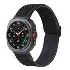 For Samsung Galaxy Watch Ultra 47mm Wave Pattern Nylon Braided Watch Band(Black) - 1