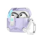 For AirPods 4 Two Color MagSafe Magnetic Holder Earphone Case(White Purple) - 1