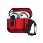 For AirPods Pro 2 Two Color MagSafe Magnetic Holder Earphone Case(Black Red) - 1