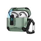 For AirPods Pro 2 Two Color MagSafe Magnetic Holder Earphone Case(Black Dark Green) - 1