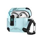 For AirPods Pro Two Color MagSafe Magnetic Holder Earphone Case(Black Light Blue) - 1