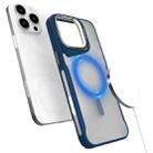 For iPhone 16 Pro Max Metal Bracket MagSafe Magnetic Phone Case(Blue) - 1