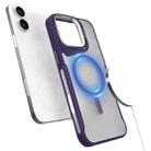 For iPhone 16 Plus Metal Bracket MagSafe Magnetic Phone Case(Purple) - 1