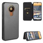 For Nokia 5.3 Carbon Fiber Texture Horizontal Flip TPU + PC + PU Leather Case with Card Slot(Black) - 1