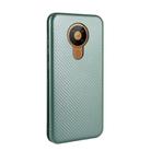 For Nokia 5.3 Carbon Fiber Texture Horizontal Flip TPU + PC + PU Leather Case with Card Slot(Green) - 3