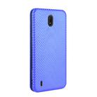 For Nokia C1 Carbon Fiber Texture Horizontal Flip TPU + PC + PU Leather Case with Card Slot(Blue) - 3