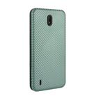 For Nokia C2 Carbon Fiber Texture Horizontal Flip TPU + PC + PU Leather Case with Card Slot(Green) - 3