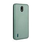 For Nokia 1.3 Carbon Fiber Texture Horizontal Flip TPU + PC + PU Leather Case with Card Slot(Green) - 3