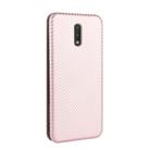 For Nokia 2.3 Carbon Fiber Texture Horizontal Flip TPU + PC + PU Leather Case with Card Slot(Pink) - 3