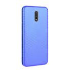 For Nokia 2.3 Carbon Fiber Texture Horizontal Flip TPU + PC + PU Leather Case with Card Slot(Blue) - 3